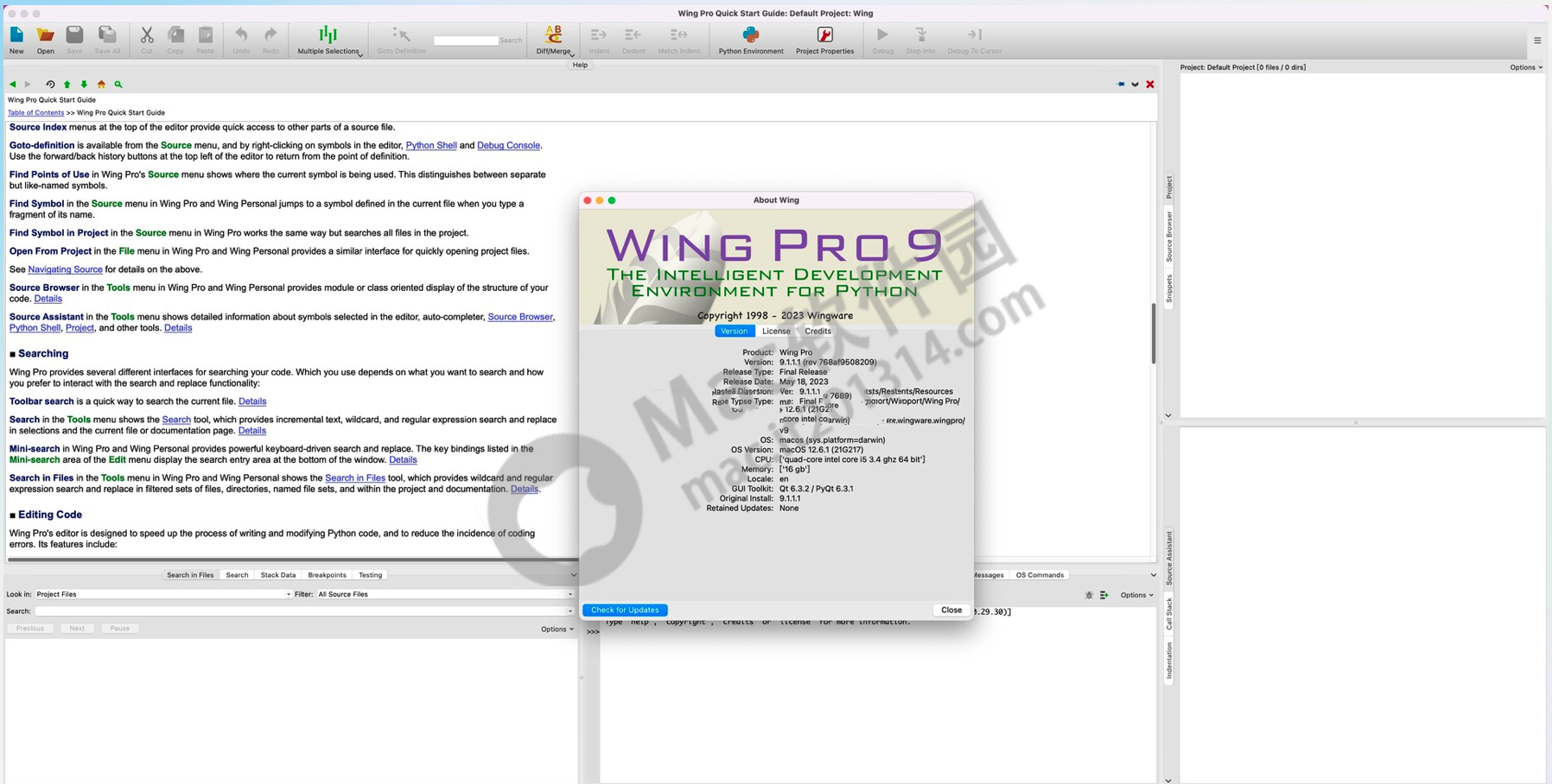 WingPro 9 for Mac(Python开发工具)附激活工具 v9.1.1.1破解版 - mac软件下载